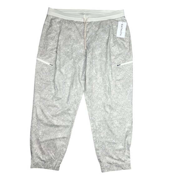 Athleta Venture Printed Jogger Pants Light Gray Stretch Size 20W - Picture 3 of 13